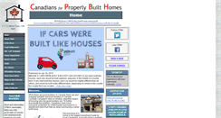 Desktop Screenshot of canadiansforproperlybuilthomes.com